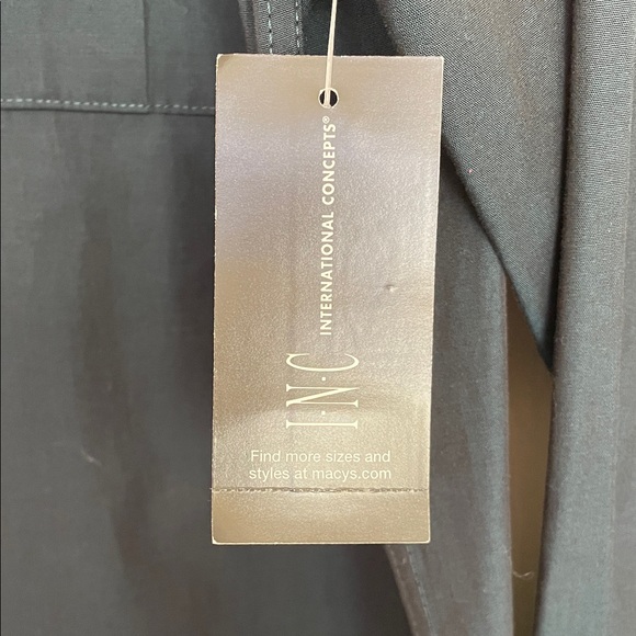 Men's INC Long Sleeve Snap-Up Shirt in Dark Teal. Sz L - Picture 3 of 6